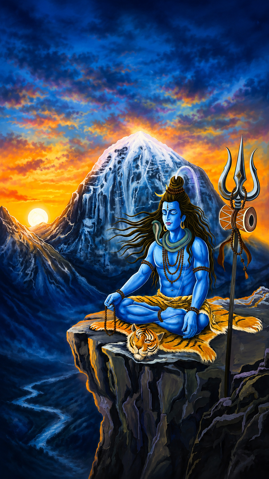 Shiva on Mountains