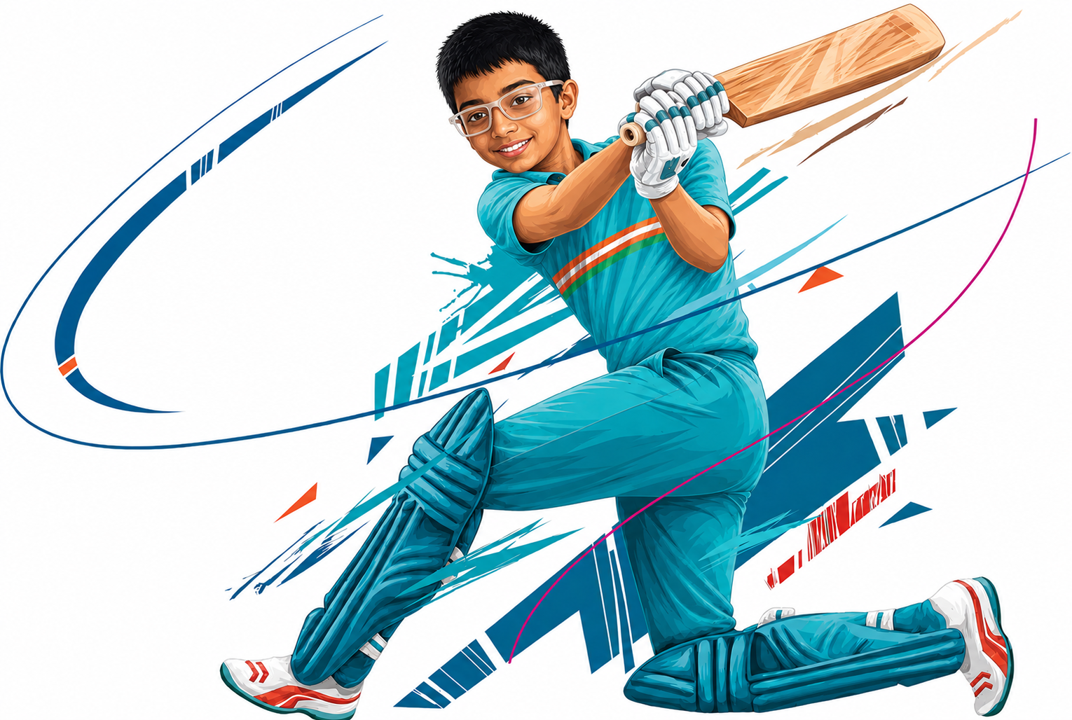 Kid Cricket playing