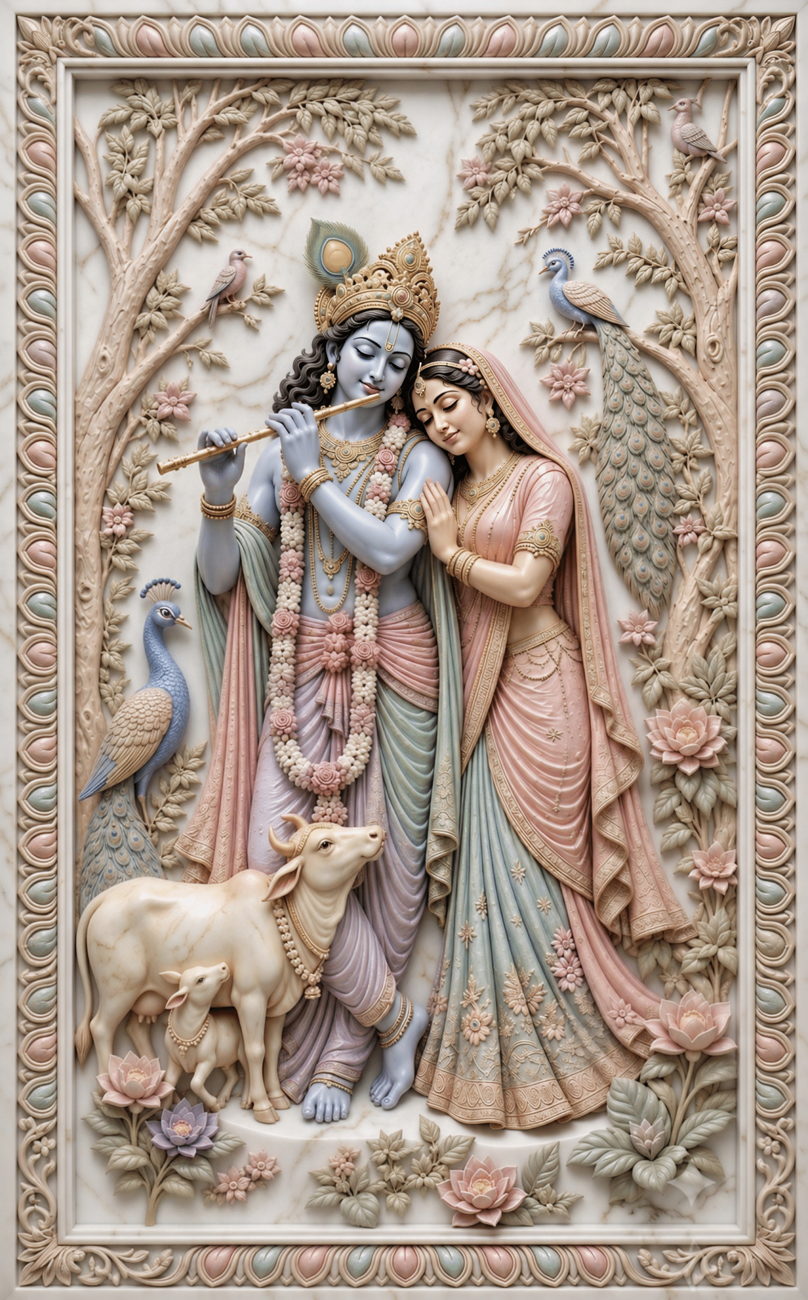 radha krishna marble finish